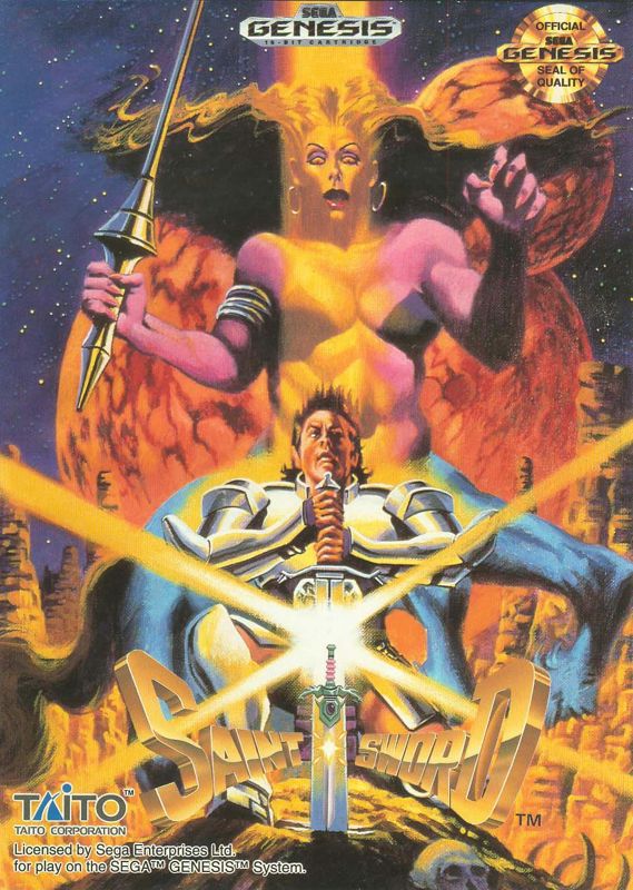Saint Sword box art for Sega Genesis